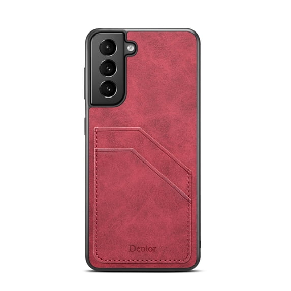SaniMore Case for Samsung Galaxy S24 Plus, Ultra-thin Lightweight PU Leather Skin Card Slots Shockproof TPU Bumper Anti-drop Rugged Cover For Samsung Galaxy S24 Plus, Red