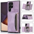 thumbnail image 1 of SaniMore Case for Samsung Galaxy S24 Ultra 6.8" 2024, [Flip Wallet with Card Slots] [Kickstand] [Shockproof & Anti-fall] Wear-resistant Retro PU Leather Rugged Cover for S24 Ultra, Purple, 1 of 6