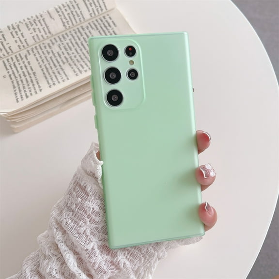 SaniMore Case for Samsung Galaxy S24 Ultra 6.8" 2024 Release, Matte Wera-resistant Anti-scratch Back Cover Ultra-thin Lightweight Shockproof Lens All-inclusive Luxury Fashion Cover For S24 Ultra, Mint