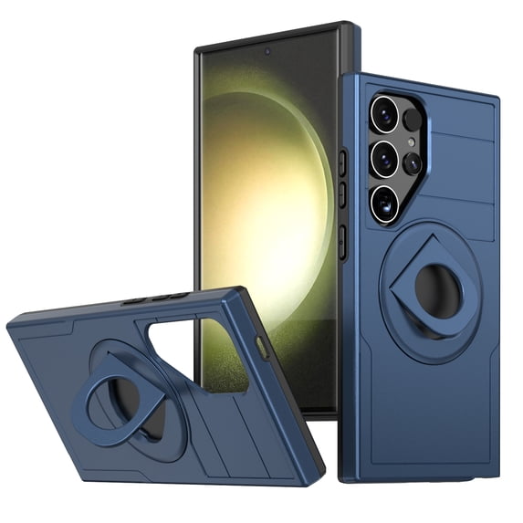 SaniMore Case for Samsung Galaxy S24 Ultra, Kickstand Holder, Magnetic Car Mount, Function Slim Fit Protection Shockproof Anti-fall Magnetic Heavy Duty Protective Cover for Galaxy S24 Ultra, Blue