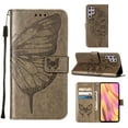 thumbnail image 1 of SaniMore Case for Samsung Galaxy S24 Ultra, PU Leather Full-body Protective Cover with Luxury Embossed Butterfly [Wrist Strap & Card Slots & Flip Kickstand] Stylish Wallet Case, Gray, 1 of 4