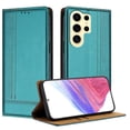 thumbnail image 1 of SaniMore Case for Samsung Galaxy S24 Ultra, Wear-resistant PU Leather Retro Durable TPU Shell Flip Folio Stand, Full Body Protection Magnetic Clasp Business Shell, Green, 1 of 7