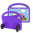 thumbnail image 1 of SaniMore Case for Samsung Galaxy Tab A8 10.5" 2022 SM-X200/X205, Galaxy Tab A8 10.5" Case for Boys Girls Car Wheel Design, Shockproof Light Weight Handle Stand Protective Cover Child, Purple, 1 of 8