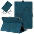 thumbnail image 1 of SaniMore Case for Samsung Galaxy Tab A8 10.5" 2022 SM-X200/X205, PU Leather Case with Embossed Butterfly Shockproof TPU Back Card/Pen Holder Anti-slip Stand Full Protective Fashion Wallet Case, Blue, 1 of 10