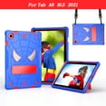 thumbnail image 1 of SaniMore Case for Samsung Galaxy Tab A8 10.5" 2022 SM-X200/X205, Screen Protector & Shoulder Strap & Hidden Bracket & Pen Slot Heavy Duty Protective Shockproof Hybird Shell, Blue+Red, 1 of 6