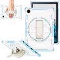 thumbnail image 1 of SaniMore Case for Samsung Galaxy Tab A8 10.5 inch 2022 SM-X200/SM-X205, Hand Rope + Pen Holder + Hidden Kickstand Lens All-inclusive Anti-drop Shockproof Heavy Duty Protective Case, Skyblue, 1 of 11