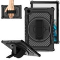 thumbnail image 1 of SaniMore Case for Samsung Galaxy Tab A8 10.5 inch 2022 SM-X200/SM-X205, Hand Rope + Pen Holder + Hidden Kickstand Lens All-inclusive Anti-drop Shockproof Heavy Duty Protective Case, Black, 1 of 11