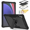 thumbnail image 1 of SaniMore Case for Samsung Galaxy Tab S9 Plus 12.4" Tablet 2023, Full-body 3 Layers Rugged Kickstand Hybrid Case [Pen Holder] [Shock Absorbent] Cover for Galaxy S9+ Tablet SM-X810/X816B/X818U, Black, 1 of 9