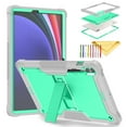 thumbnail image 1 of SaniMore Case for Samsung Galaxy Tab S9 Plus 12.4" Tablet 2023, Full-body 3 Layers Rugged Kickstand Hybrid Case [Pen Holder] [Shock Absorbent] Cover for Galaxy S9+ Tablet SM-X810/X816B/X818U, Green, 1 of 9