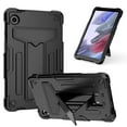 thumbnail image 1 of SaniMore Case for Samsung Galaxy Tab S9/Tab S7/Tab S8 (Model SM-X700/X710/X706/T870), Shockproof Silicone Rugged PC Rotating Stand Pen Holder Anti-drop Heavy Duty Protective Case, Black, 1 of 5