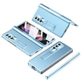 thumbnail image 1 of SaniMore Case for Samsung Galaxy Z Fold 3 7.6" 2021, Rugged PC Back Hinge Protection Case Hidden Kickstand Screen Protector All-inclusive Case for Samsung Galaxy Z Fold 3, Blue, 1 of 7