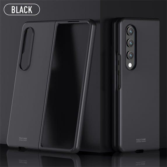 SaniMore Case for Samsung Galaxy Z Fold 4 7.6" 2022, Rugged Frosted PC Backplane Anti-shock Anti-drop Anti-greasy 360° Full Protective Slim Lightweight Case For Samsung Galaxy Z Fold 4, Black