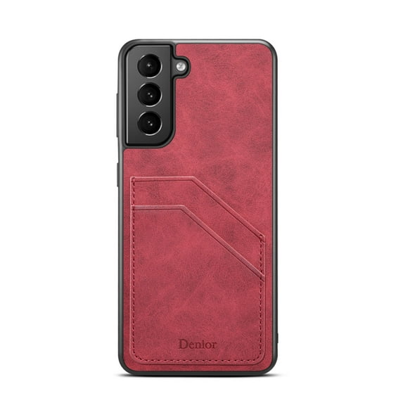 SaniMore Case for Samsung Galay S23 FE, Ultra-thin Lightweight PU Leather Skin Card Slots Shockproof TPU Bumper Anti-drop Rugged Cover For Samsung Galaxy S23 FE 6.2" 2023, Red