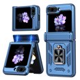 thumbnail image 1 of SaniMore Case for Samsung Galazy Z Flip 5 (2023), Screen Protector & Hinge Protection 360° Rotating Bracket Magnetic Car Mount Heavy Duty Military Drop Armor Shockproof Cover, Blue, 1 of 9