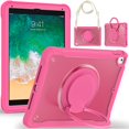 thumbnail image 1 of SaniMore Case for SaniMore Case for iPad 5th/6th Gen 9.7 inch 2017 2019, with Shoulder Strap Pencil Slot Hybird PC TPU Back Cover 360° Ratating Handle Bracket Shockproof Anti-fall Rugged Shell,Rose, 1 of 18