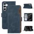 thumbnail image 1 of SaniMore Case Wallet for Samsung Galaxy A35, RFID Blocking PU Leather Kickstand Flip Cover with 3 Card Slots [TPU Protective Interior Shell], Magnetic Folio Compatible with Samsung A35, Blue, 1 of 6
