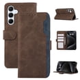 thumbnail image 1 of SaniMore Case Wallet for Samsung Galaxy A35, RFID Blocking PU Leather Kickstand Flip Cover with 3 Card Slots [TPU Protective Interior Shell], Magnetic Folio Compatible with Samsung A35, Brown, 1 of 6