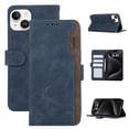 thumbnail image 1 of SaniMore Case Wallet for iPhone 14, RFID Blocking PU Leather Kickstand Flip Cover with 3 Card Slots [TPU Protective Interior Shell], Magnetic Folio Compatible with iPhone 14, Blue, 1 of 9