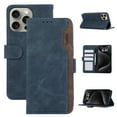 thumbnail image 1 of SaniMore Case Wallet for iPhone 15 Pro, RFID Blocking PU Leather Kickstand Flip Cover with 3 Card Slots [TPU Protective Interior Shell], Magnetic Folio Compatible with iPhone 15 Pro, Blue, 1 of 6