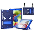 thumbnail image 1 of SaniMore Case for iPad 10.2 inch 9th/8th/7th Generation (2021/2020/2019), Screen Protector & Shoulder Strap & Hidden Bracket & Pen Slot Heavy Duty Protective Shockproof Hybird Shell, Navy+Blue, 1 of 5