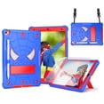 thumbnail image 1 of SaniMore Case for iPad 10.2 inch 9th/8th/7th Generation (2021/2020/2019), Screen Protector & Shoulder Strap & Hidden Bracket & Pen Slot Heavy Duty Protective Shockproof Hybird Shell, Blue+Red, 1 of 5
