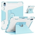 thumbnail image 1 of SaniMore Case for iPad 10th Generation 10.9" 2022, 360° Rotation Flip Stand with Auto Wake/Sleep Pencil Holder Shoulder Strap Rugged Heavy Duty Full Protective Shell, Skyblue, 1 of 13