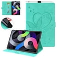 thumbnail image 1 of SaniMore Case for iPad 10th Generation 10.9" 2022, PU Leather Case with Embossed Butterfly Shockproof TPU Back Card/Pen Holder Anti-slip Stand Full Protective Fashion Wallet Case for iPad 2022, Green, 1 of 10