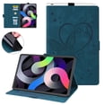 thumbnail image 1 of SaniMore Case for iPad 10th Generation 10.9" 2022, PU Leather Case with Embossed Butterfly Shockproof TPU Back Card/Pen Holder Anti-slip Stand Full Protective Fashion Wallet Case for iPad 2022, Blue, 1 of 10