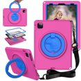 thumbnail image 1 of SaniMore Case for iPad Air 4th/5th, iPad Pro 11(2022/2020/2021/2018), Kid-friendly EVA Shockproof Case with Shoulder Strap Screen Protector Handle Stand Dual-layer Full Protective Case, Rose, 1 of 12