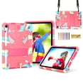 thumbnail image 1 of SaniMore Case for iPad Mini 6 8.3", Screen Protector & Shoulder Strap & Hidden Bracket & Pen Slot Heavy Duty Protective Shockproof Hybird Shell for iPad Mini 6 8.3", Rainbow, 1 of 5