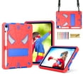 thumbnail image 1 of SaniMore Case for iPad Mini 6 8.3", Screen Protector & Shoulder Strap & Hidden Bracket & Pen Slot Heavy Duty Protective Shockproof Hybird Shell for iPad Mini 6 8.3", Red+Blue, 1 of 3