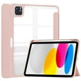 thumbnail image 1 of SaniMore Case for iPad Pro 12.9 2018/2020/2021/2022, Auto Sleep/Wake Shock Resistant [Built-in Pencil Holder] Flip Stand [Dual Angle] Transparent Slim Lightweight Anti-fall Tablet Shell, Rosegold, 1 of 8