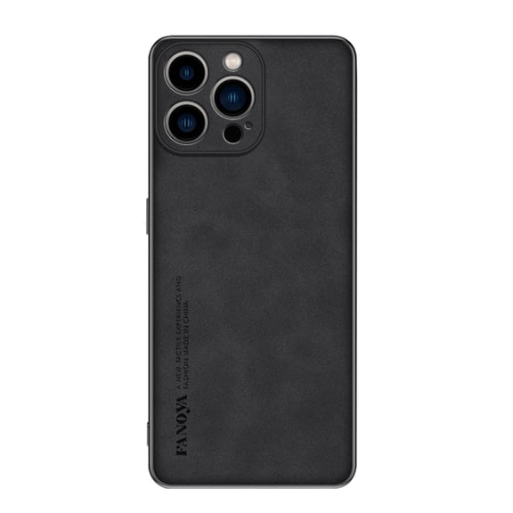 SaniMore Case for iPhone 11 Pro (2019), Luxury PU Leather Lens Protection Metal Hidden Bracket Slim Lightweight Shockproof Anti-fall Bumper Drop Resistant Shell for iPhone 11 Pro - Black
