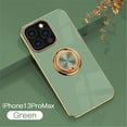 thumbnail image 1 of SaniMore Case for iPhone 13 Pro Max 6.7" 2021, Shockproof TPU Backplane + Eletric Plating Border 360 Degree Rotating Ring Stand Magnetic Car Mount Anti-drop Heavy Duty ProtectIve Case, Fruitgreen, 1 of 10