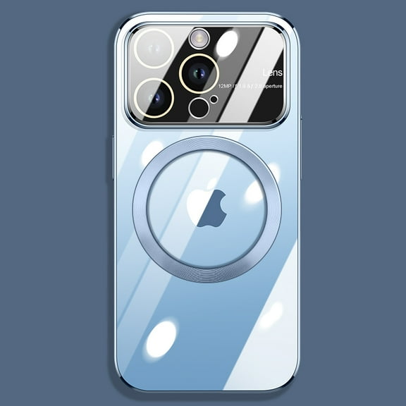 SaniMore Case for iPhone 13 Pro Max 6.7" 2021 with Wireless Charging, Crystal-clear Lens All-inclusive Shockproof Drop Resistant Anti-yellow Magnetic Slim Magnetic Anti-fingerprint Shell, Blue