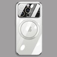 thumbnail image 1 of SaniMore Case for iPhone 13 Pro Max 6.7" 2021 with Wireless Charging, Crystal-clear Lens All-inclusive Shockproof Drop Resistant Anti-yellow Magnetic Slim Magnetic Anti-fingerprint Shell, Silver, 1 of 12