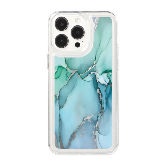 SaniMore Case for iPhone 13 Pro, Shockproof Ant-fall TPU Backplane Marble Stylish Pattern for Girls Women No-Yellowing Slim Lightweight for iPhone 13 Pro, Green