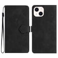 thumbnail image 1 of SaniMore Case for iPhone 14 6.1" 2022, [Card Slots + Cash Pocket + Removeable Wrist Strap] PU Leather Embossed Flower Flip Kickstand 360° All-around Protective Wallet Shell For iPhone 14, Black, 1 of 11