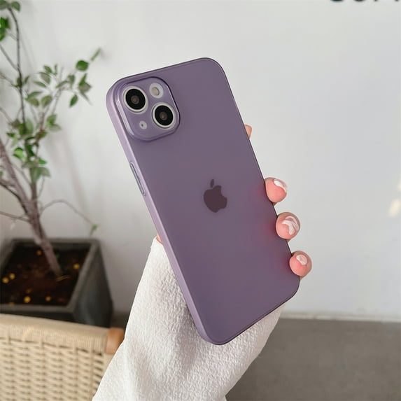 SaniMore Case for iPhone 14 6.1" 2022 Release, Matte Wera-resistant Anti-scratch Back Cover Ultra-thin Lightweight Shockproof Lens All-inclusive Luxury Fashion Cover for iPhone 14, Darkpurple