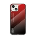 thumbnail image 1 of SaniMore Case for iPhone 14 6.1" 2022, Rugged PC Back & TPU Bumpers 3-Layer Shock Absorbing Ultra-Thin Gradient Glass Anti-Fall Shock Absorption Shell for iPhone 14, Red, 1 of 8