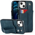 thumbnail image 1 of SaniMore Case for iPhone 14 6.1" 2022, [Wrist Strap & Card Slot & Support Stand] PU Leather Skin [Wear-resistant Anti-drop Shockproof] Slim Lightweiht Shell For iPhone 14 6.1" 2022, Blue, 1 of 7