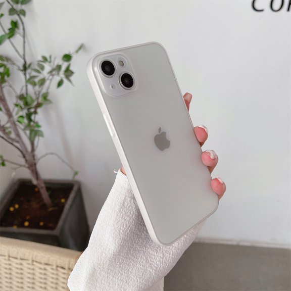 SaniMore Case for iPhone 14 Plus 6.6" 2022 Release, Matte Wera-resistant Anti-scratch Back Cover Ultra-thin Lightweight Shockproof Lens All-inclusive Luxury Fashion Cover For iPhone 14 Plus, White