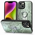 thumbnail image 1 of SaniMore Case for iPhone 14 Plus 6.7" 2022, Python Pattern Skin Lens All-inclusive 360 Degree Ratating Kickstand Anti-scratch Slim Lightweight Wireless Charging Fashion Luxury Shell, Green, 1 of 11