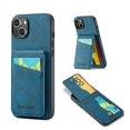 thumbnail image 1 of SaniMore Case for iPhone 14 Plus 6.7" 2022 with RFID Blocking Card Holder & Flip Kickstand, PU Leather Shockproof Anti-fall Protective Retro Durable Cover for Men Women, Blue, 1 of 5