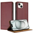 thumbnail image 1 of SaniMore Case for iPhone 14 Plus, Wear-resistant PU Leather Retro Durable TPU Shell Flip Folio Stand, Full Body Protection Magnetic Clasp Business Shell for iPhone 14 Plus(6.7" 2022), Winered, 1 of 7