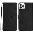 thumbnail image 1 of SaniMore Case for iPhone 14 Pro 6.1" 2022, [Card Slots + Cash Pocket] Removeable Wrist Strap PU Leather Embossed Butterfly Flip Kickstand Magnetic Clasp Full Body Protective Shell, Black, 1 of 7
