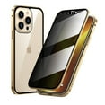 thumbnail image 1 of SaniMore Case for iPhone 14 Pro 6.1" 2022, Double Side Clear Anti-peep Glass Anti-shock Anti-fall Full Body Ptotective Magnetic Shockproof Slim Case for iPhone 14 Pro 6.1" 2022, Gold, 1 of 8