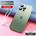 thumbnail image 1 of SaniMore Case for iPhone 14 Pro Max 6.7" 2022, All-inclusive Lens Flim Dustproof Anti-scratch Frosted PC Backplane Detachable Wrist Strip Gradient Slim Lightweight Shockproof Case,Green, 1 of 7