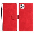thumbnail image 1 of SaniMore Case for iPhone 14 Pro Max 6.7" 2022, [Card Slots + Cash Pocket + Removeable Wrist Strap] PU Leather Embossed Flower Flip Kickstand 360° All-around Protective Wallet Shell, Red, 1 of 9