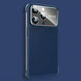 thumbnail image 1 of SaniMore Case for iPhone 14 Pro Max (6.7" 2022), Heat Dissipation No-bumper Design Ultra-slim, Large Visual Window Durable Carbon Fiber Texture Frameless Matte Cover For iPhone 14 Pro Max, Navyblue, 1 of 6